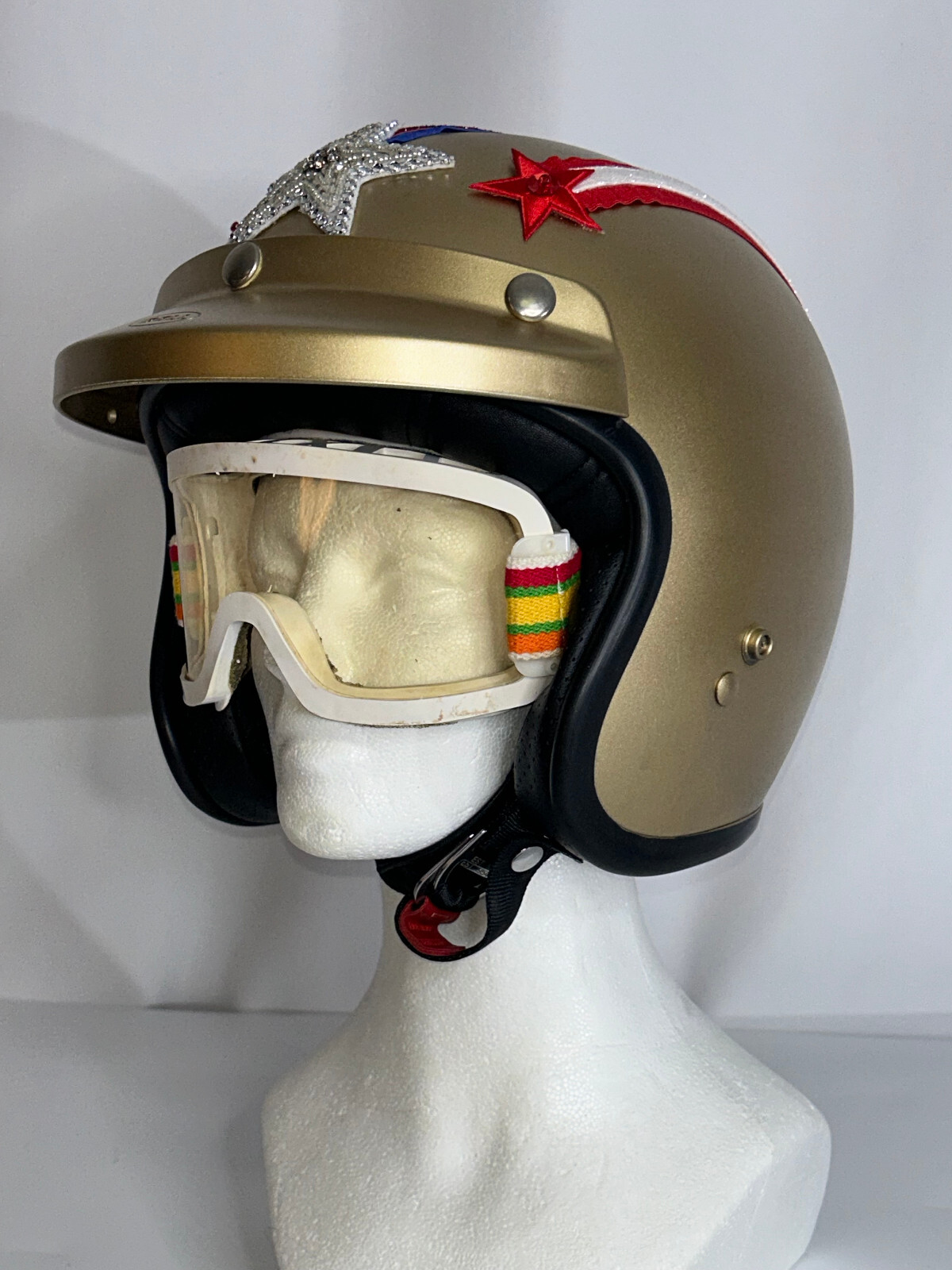 1970's Lynda Carter Wonder Woman Costume Motorcycle Helmet And Goggles