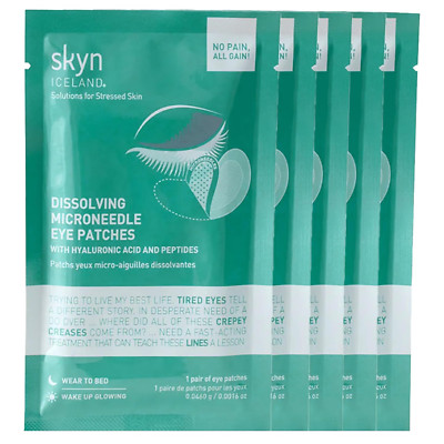 Revitalizing Eye Patches with Hyaluronic Acid & Peptides - 5 Pairs