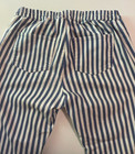 GU Womens Striped Tapered Ankle Pants Size L Blue/White Elastic Waist Pull On — photo 2