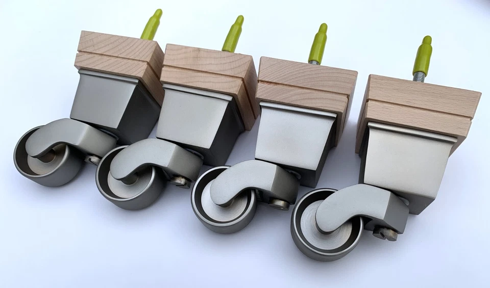 Set of sofa / chair wooden feet / legs. Dark or natural wood, bronze or pewter! - image 3 of 4