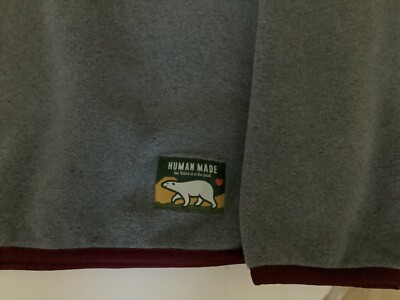 Authentic human made fleece half zip pullover jacket mens L new