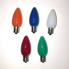 25 Opaque Multi-Color C9 LED Christmas Light Bulbs LED Replacement Bulb