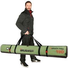 Borsa Porta Scarponi Sci Brubaker SuperTec - Con Spazio Casco, Rosso-argento