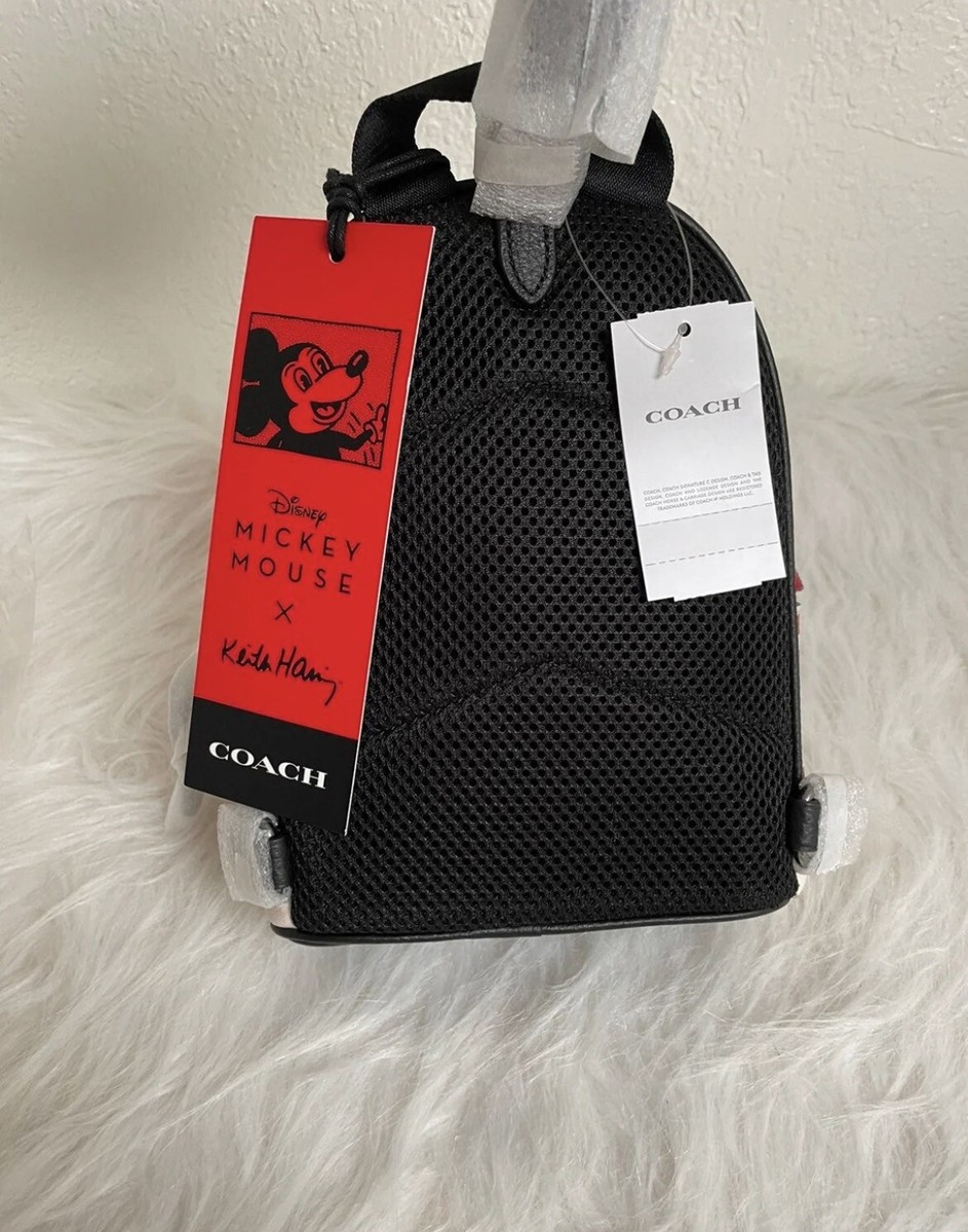 Coach Disney Mickey Mouse X Keith Haring Small West Backpack  display picture 2