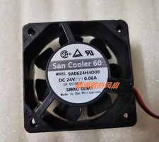 Sanyo 9A0624H4D08 6025 DC24V 0.06A 6CM 3-Wire Axial Cooling Fan