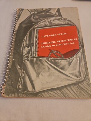 Vintage 1982 Workbook ''Thinking In Sentences'' A Guide To Clear Writing Paperback