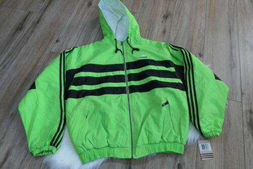 Adidas 90s Green Nylon Jacket Bench Coat XL Vintage 3 Stripe Adidas 90s Green Nylon Jacket Bench Coat XL Vintage 3 Stripe