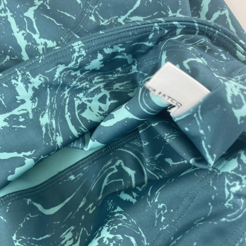 Athleta Leggings Women Blue Ripple Marble Borealis Accelerate Crop