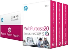 HP Printer Paper  8.5 X 11 Paper Multipurpose 20 Lb 3 Ream Case - 1500 Sheets 