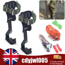 2 Gears Tree Climbing Tool Multi-function Pole Climbing Spike Set w/ Safety Belt
