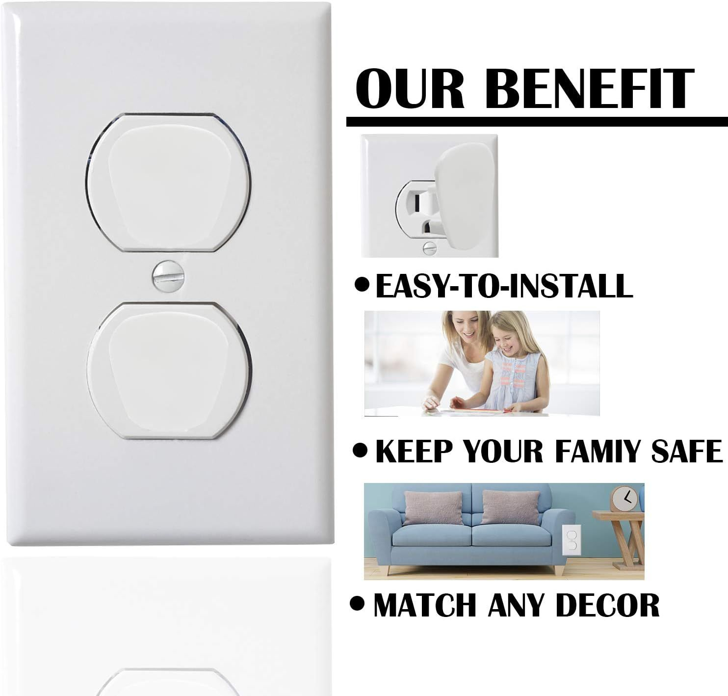 12Pcs Plug Socket Covers,Child Safety UK Covers for Sockets Baby Proof