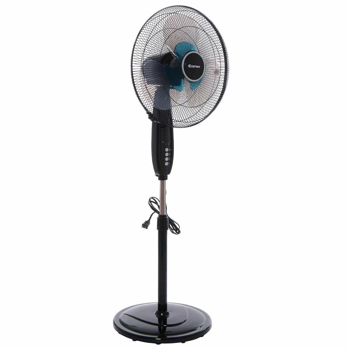 floorstanding electric fan with oscillating head