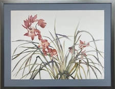 Susan Headley Van Campen "Wild Lilies"  Hand Signed  Lim. Ed. New Framed Litho