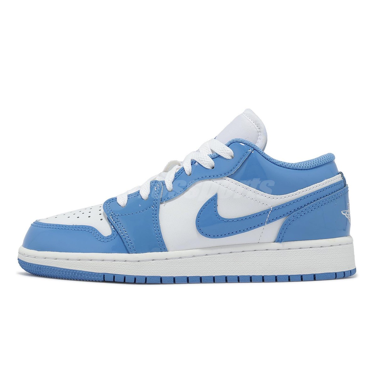 Nike Air Jordan 1 Low SE GS AJ1 UNC Patent Kids Youth Women