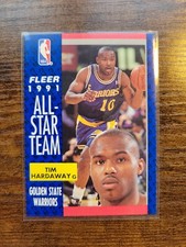 1991-1992 Fleer #216 Tim Hardaway All Star Team - Golden State Warriors - NBA