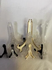 Plate Display Stands - Lot of 17 Plastic, Variety of Sizes