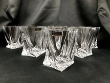 Tumblers Crystal Glass Set of 6 Whiskey Cognac Vodka Water 11oz Bohemian Crystal