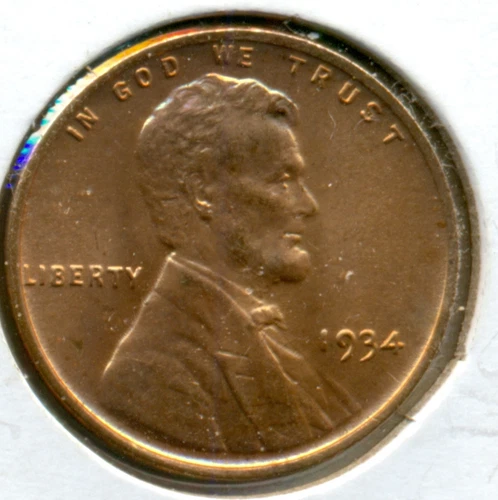 1934-P LINCOLN CENT, CHOICE BRILLIANT UNCIRCULATED RED, GREAT PRICE!
