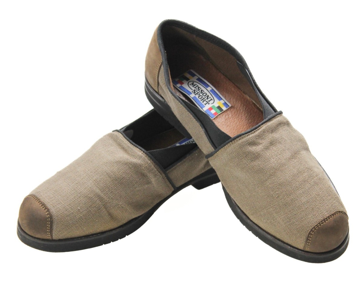 MISSONI Sport Shoes Men's EU 42 Slip On Leather Blend Espadrille