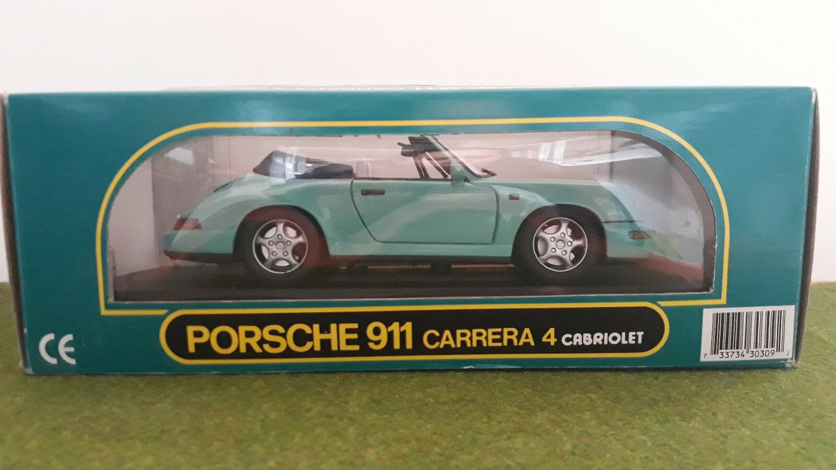 Porsche 911 Carrera 4 Cabriolet Gris – Miniature 1/14 Anson – État Neuf