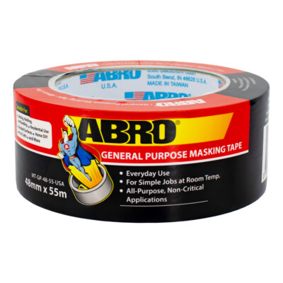 General Purpose Masking Tape 48mm x 55M Natural ABRO MT-GP-48-55-USA