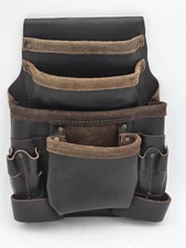 Leather Tool Belt Pouch 9”x11” Dark Brown Tan Genuine Leather High Quality 
