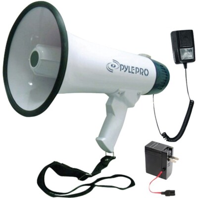 Professional Dynamic 40 Watts Megaphone W/Function Detachable Microphone
