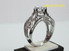 14K White Gold Over 2.95CT Lab-Created Round Cut Diamond Engagement Wedding Ring
