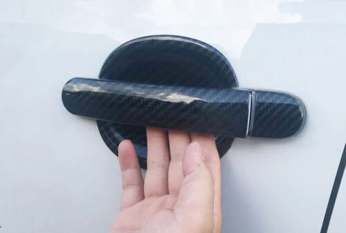 2012-2018 Cubierta de Adorno para Volkswagen Jetta ABS Manija de Puerta Lateral de Fibra de Carbono Tazón Foto 3 de 4