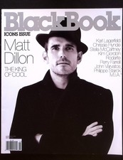BLACKBOOK MAGAZINE NOVEMBER 2008 ICONS ISSUE MATT DILLON THE KING OF COOL B3001