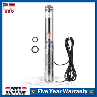 #ad Deep Well Submersible Pump 1HP 230V 27GPM 204ft Stainless Steel Water Well Pump $99.99