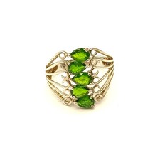 Sterling Silver Green Stone Ring