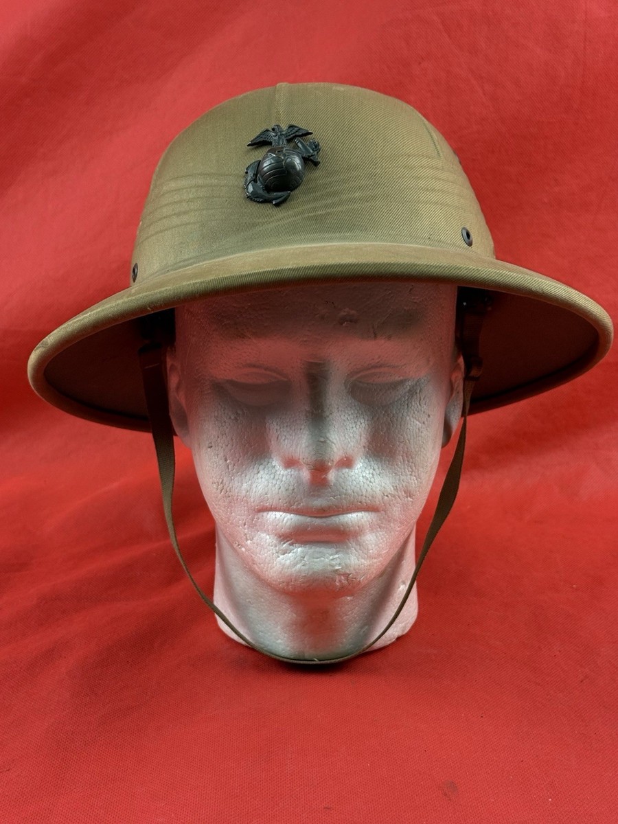 Original WW2 US USMC Tropical Pith Helmet 1942 Marines | eBay