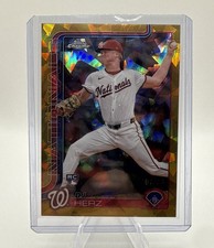 2025 Topps Chrome Sapphire- DJ Herz #270 Gold Refractor /50 (RC) Nationals
