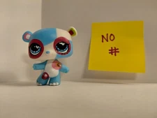 Littlest Pet Shop No # Number Most Mod Blue Panda Bear Extreme Pets HTF LPS
