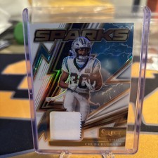 2025 Panini Select - Sparks Chuba Hubbard #SPK-CHD White Prizm /99 (MEM)