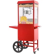 Machine à popcorn mobile avec chariot sur roues 1155 W