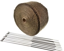 Hitzeschutzband 15m Titan Auspuff Kr&uuml;mmer bis 1450 C&deg; Moped, Cross, ATV