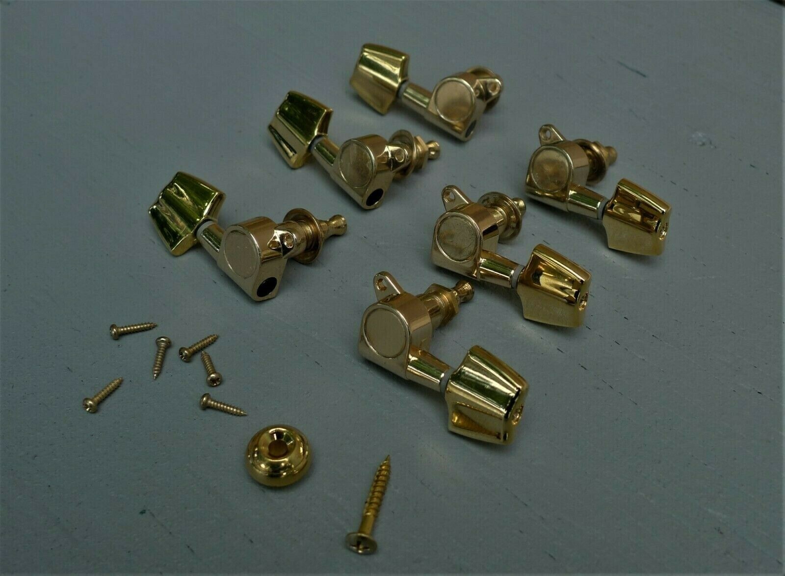6 tasti tuning IBANEZ STILE ARTISTA PRESSOFUSO ORO 3+3 attacchi a vite laterali foto 3