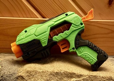 Adventure Force Quad-Shot Dart Blaster 4-Barrel Foam Gun Green Black Works Toy