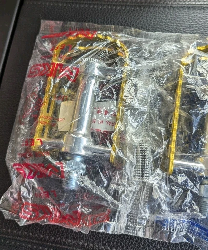 Yellow Gold NOS Og 1980s MKS BM-7 BMX Pedals 9/16" Hutch GJS SE GT KKT JMC - Image 2 of 4