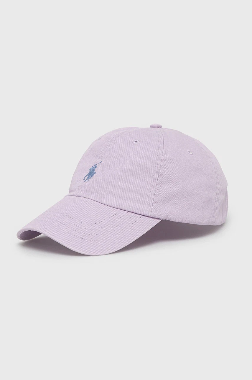 Polo Ralph Lauren Cotton Chino Baseball Cap Violet/Blue, Adjustable