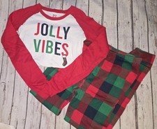 Boys' Size 16 PJ Place "Jolly Vibes" Snug-Fitting Christmas Holiday Pajama Set