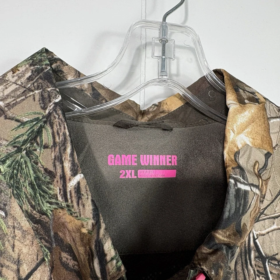 Game Winner Women's Dura-Cool Camo Camouflage Button Down Shirt Hunting 2XL NWT - Image 3 of 4