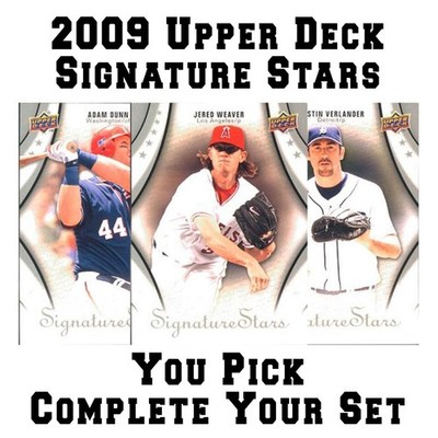 2009 Upper Deck Signature Stars Baseball Singles & Inserts Complete Your Set