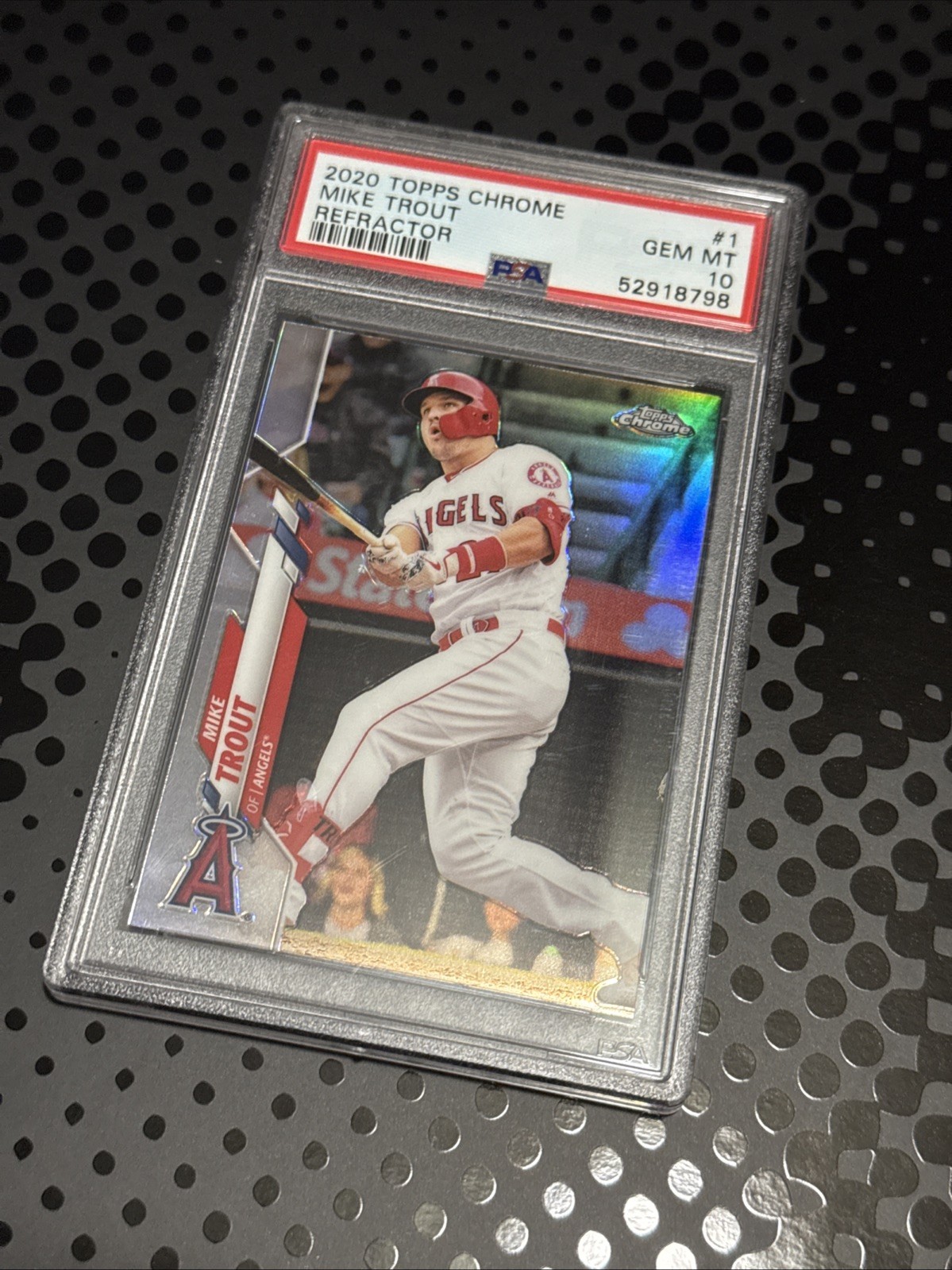 Angels Mike Trout 2020 Topps Chrome #1 Refractor PSA 10