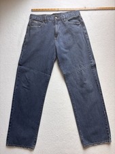 Calvin Klein Jeans Vintage Men's Relaxed Straight Blue Denim Zip Button Sz 34