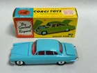 VGC Vintage Corgi 238 Jaguar  Mark X  Toy Model Car W/Box & Luggage (P)