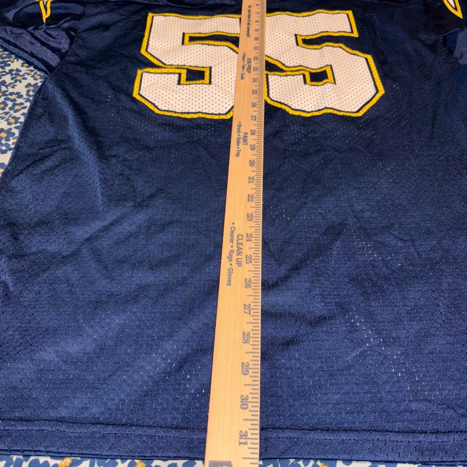 Camiseta de fútbol Wilson #55 malla azul amarillo blanco talla L Foto 3 de 4