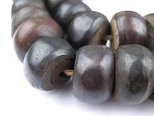 Dark Brown Kenya Bone Beads Large 24mm African Round Large Hole 28 Inch Strand